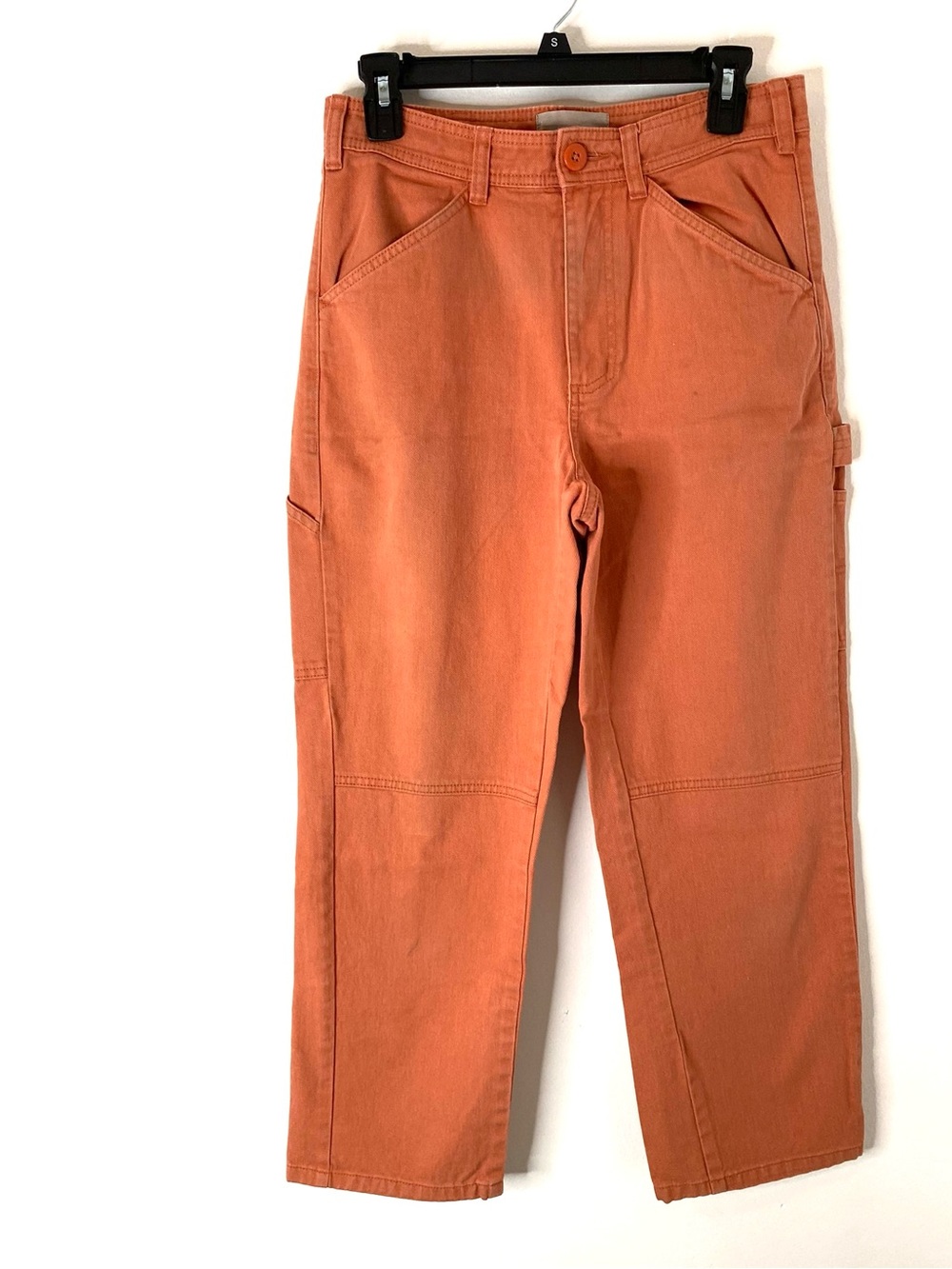 Everlane Orange Cotton Carpenter Utility Pants Size 6 Workwear Barrel Leg